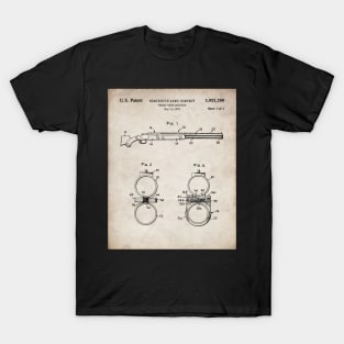 Remington Shotgun Patent - Police Officer Law Enforcement Art - Antique T-Shirt